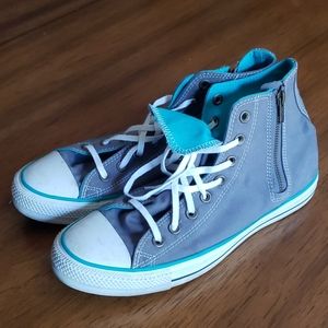 Converse zip up high tops